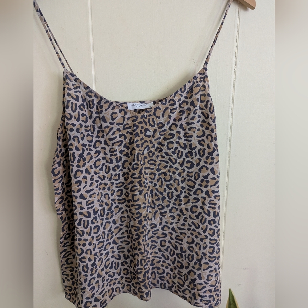 Equipment Silk Adjustable Straps Animal Print Tank Top Camisole Hot!